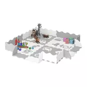 Northix Puzzle podloga s simboli - 4 kosov, nestrupena pena, dvignjen rob, varna in ustvarjalna