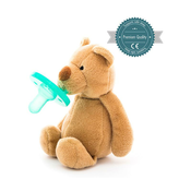 Minikoioi Sleep Buddy otroška duda s plišasto igračo - Brown Bear