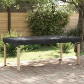 Pokrov za stol Jednobojno Crna 202 x 102 x 15 cm tkanina