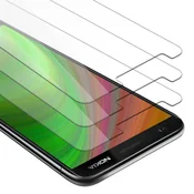 Cadorabo CADORABO Nokia 3.1 - Zaščitna folija v visoka prosojnost - 3-pack Kaljeno zaščitno steklo za zaslone s trdoto 9H in združljivostjo s 3D dotikom, (20548193)