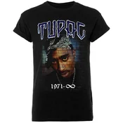 2Pac Mural 1971 Black L Majica
