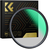 K&F 72MM XC16 Nano-X B270 CPL Filter, HD, Waterproof, Anti Scratch, Green Coated
