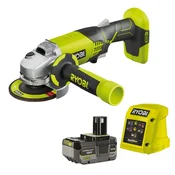 shumee 256720 RYOBI 115 mm R18AG kotni brusilnik + 4Ah RB1840X baterija + 1,5A RC18115 polnilnik