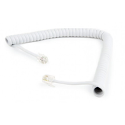 x-TC4P4CS-2M-W Gembird Telefonski kabl spiralni za slusalicu, RJ10 (4P4C), 2m, white