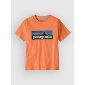 Patagonia P-6 Logo Kids fantovska majica peach sherbet