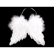 Dekoracija angelska krila 21x25 cm - bela