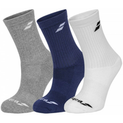 Carape za tenis Babolat 3 Pairs Pack Socks Junior - white/estate blue/heather