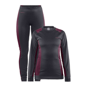 CRAFT ŽENSKI SET CORE DRY BASELAYER ASPHALT - L