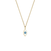 ELLI Verižica Evil Eye modra/zlata/bela