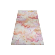 RugsX BAMBINO 61510 pralna preproga Oblaki, zvezde za otroke protizdrsna - krema/roza 120x170 cm, (5000359031)
