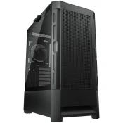 COUGAR | Case Airface Black | PC Case | Mid Tower/Mesh Front Panel/1 x 120mm Fan/TG Left Panel/Black