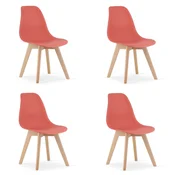shumee KITO stol cinober/naravne noge x 4