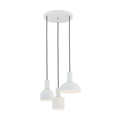 Argon 1468 - Lestenec na vrvici SINES 3xE27/15W/230V bela