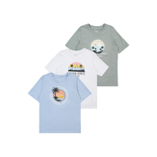 Jack & Jones Junior Majica JJPALM svetlo modra/rumena/pastelno zelena/bela
