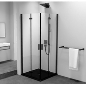 POLYSAN ZOOM BLACK Mat Črni Kvadratni Tuš Kout 700x700mm, Brezčasna Eleganca za Vašo Kopalnico