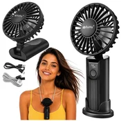 MG Mini Fan ročni / namizni ventilator, črn