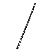 Glavnik, plastični, 10 mm, 41–55 listov, VICTORIA OFFICE, črn, 100 kosov