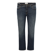 Jack & Jones Plus Kavbojke JJIMIKE JJORIGINAL temno modra