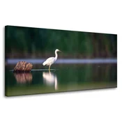 shumee Platno s sliko Živali Bela čaplja 80x40 cm