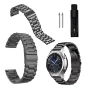 Pašček za Samsung Galaxy Watch 3 4 5 Active kovinski pašček 20 mm črne barve