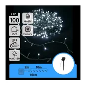 Aigostar - LED solarni lanac 100xLED/8 funkcija 12m IP65 hladno bela