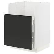 METOD Podni ormaric za TALLSJÖN sudoperu, bela/Upplöv boja antracita, mat, 60x60 cm
