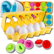 Montessori sestavljanka za razvrščanje oblik jajc