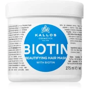Kallos KJMN Professional Biotin maska za tanke, šibke in lomljive lase 275 ml