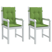 vidaXL Jastuci za stolice 2 kom prošarano zeleni 100x50x4 cm tkanina