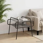 vidaXL Klubska miza Siva Sonoma 50 x 50 x 51 cm Inženirski les