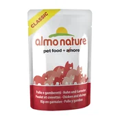 ALMO NATURE hrana za mačke Classic (piščanec s kozicami), 55g