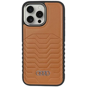 Audi Synthetic Leather MagSafe iPhone 14 Pro 6.1 brown hardcase AU-TPUPCMIP14P-GT/D3-BN (AU-TPUPCMIP14P-GT/D3-BN)