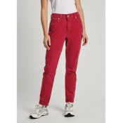 Pepe Jeans za ženske. PL204591YH3 Kavbojke Hw Granatna barva (26/28), Rdeča, Priložnostno, Džins, Organski bombaž, Trajn