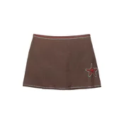 Pull&Bear Krilo temno rjava/temno rdeča/srebrna