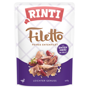 RINTI Filetto Pouch v želeju, 24 x 100 g - Raca z račjimi srčki