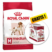 ROYAL CANIN Medium Adult briketi za odrasle srednje velike pse 15 kg + 10 vrečk BREZPLAČNO