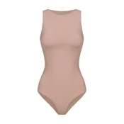 cfab Oblikovanje postave Crew Neck Bodysuit String nude