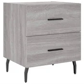 Vidaxl Nočna omarica siva sonoma 40x35x47,5 cm inženirski les
