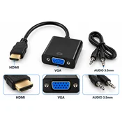 MKS HDMI na VGA adapter sa 3/5 mm audio kablom