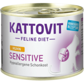 Kattovit Mokra mačja hrana Sensitive - piščanec - 185 g