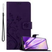 Cadorabo CADORABO Huawei MATE 30 v klasična temno modra - ovitek v cvetličnem dizajnu z magnetnim zapiranjem, stoječo funkcijo in režami za kartice, (20564379)