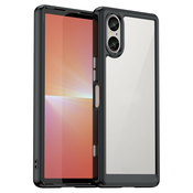 Hibriden ovitek Frame Shield za Sony Xperia 5 V - črn
