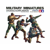 Tamiya maketa-miniatura Pehotni komplet ameriške vojske • maketa-miniatura 1:35 figure • Level 2