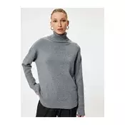 Koton Turtleneck Oversize Knitwear Sweater Long Sleeve Soft Textured