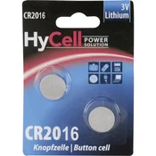 HyCell Gumbna baterija CR 2016, litijeva HyCell CR 2016 70 mAh 3 V 2 kos