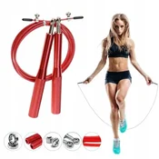 shumee JEKLENA KOLEV ZA PRESKAKANJE Z LEŽAJI, NASTAVLJIVA, CROSSFIT, rdeča