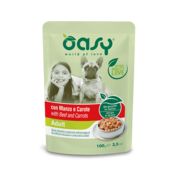 Oasy | Dog Adult Trakovi v omaki govedina & korenje 100g