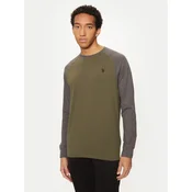 U.S. Polo Assn. Majica z dolgimi rokavi MUP1588 Zelena Regular Fit