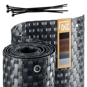 KADAX Balkonska prevleka za teraso, antracit, premium, tehnorattan, 1x6M, (5000358497)