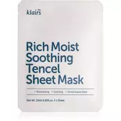 Klairs Rich Moist pomirjevalna tekstilna maska z vlažilnim učinkom 25 ml